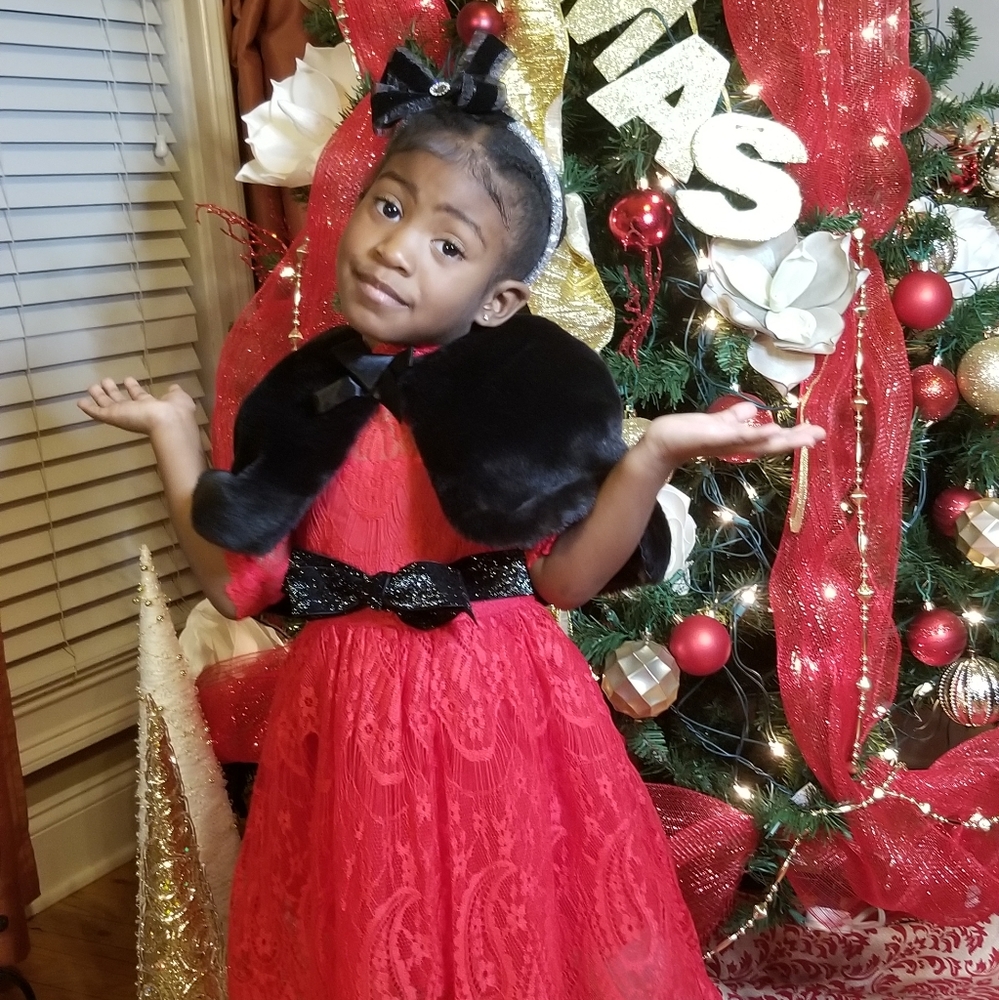 NWT Red Paisley Lace Party Dress - Toddlers 3 - 7
